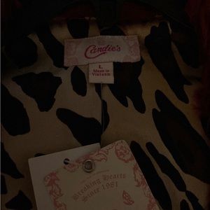 CANDIES FUR CROP JACKET SZ L